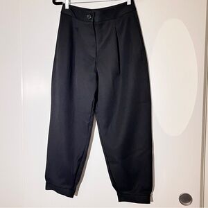 ZARA NWT black barrel trousers
